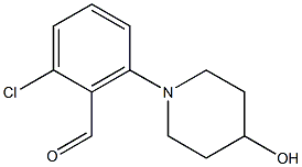 2-chloro-6-(4-hydroxypiperidin-1-yl)benzaldehyde Structural