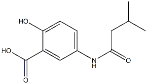 2-hydroxy-5-[(3-methylbutanoyl)amino]benzoic acid Structural