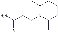 3-(2,6-dimethylpiperidin-1-yl)propanethioamide Structural