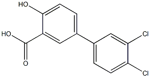 3',4'-dichloro-4-hydroxy-1,1'-biphenyl-3-carboxylic acid Structural