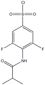 3,5-difluoro-4-(2-methylpropanamido)benzene-1-sulfonyl chloride Structural