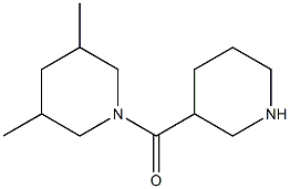 3,5-dimethyl-1-(piperidin-3-ylcarbonyl)piperidine Structural