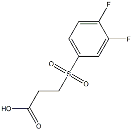 3-[(3,4-difluorophenyl)sulfonyl]propanoic acid Structural