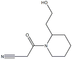 3-[2-(2-hydroxyethyl)piperidin-1-yl]-3-oxopropanenitrile Structural