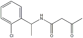 N-[1-(2-chlorophenyl)ethyl]-3-oxobutanamide Structural