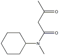 N-cyclohexyl-N-methyl-3-oxobutanamide Structural