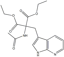 Ethyl a-Acetamido-a-carbethoxy--(7-aza-3-indolyl)propionate Structural