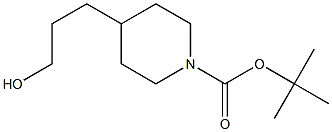 tert-butyl 4-(3-hydroxypropyl)piperidine-1-carboxylate Structural