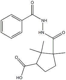 3-[(2-benzoylhydrazino)carbonyl]-2,2,3-trimethylcyclopentanecarboxylic acid