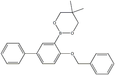 2-(4-Benzyloxybiphenyl-3-yl)-5,5-dimethyl-1,3,2-dioxaborinane Structural