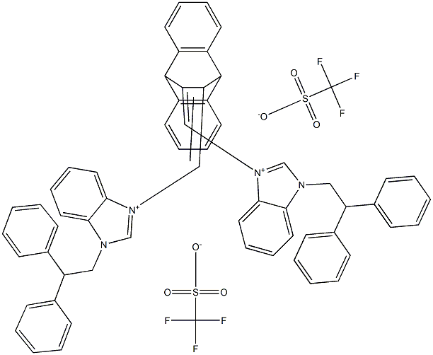 11,12-Bis[N-(2,2-diphenyl-1-ethyl)-1H-benzimidazolium-3-methylene]-9,10-dihydro-9,10-ethanoanthracene bis(trifluoromethanesulfonate)