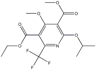 6-(Isopropoxy)-4-methoxy-2-(trifluoromethyl)pyridine-3,5-dicarboxylic acid 3-ethyl 5-methyl ester Structural