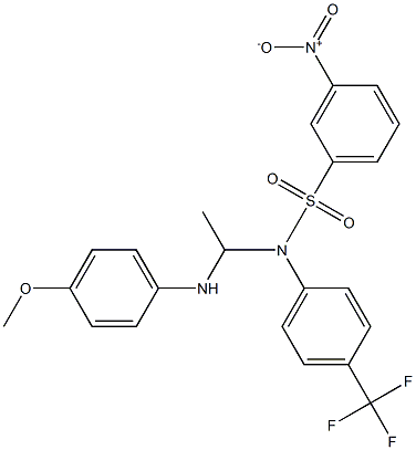 N-[1-[(4-Methoxyphenyl)amino]ethyl]-N-(4-(trifluoromethyl)phenyl)-3-nitrobenzenesulfonamide