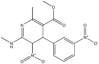 4,5-Dihydro-2-methyl-4-(3-nitrophenyl)-6-[methylamino]-5-nitronicotinic acid methyl ester