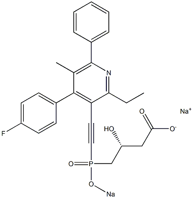 (3R)-4-[[[4-(4-Fluorophenyl)-2-ethyl-5-methyl-6-phenyl-3-pyridinyl]ethynyl]sodiooxyphosphinyl]-3-hydroxybutyric acid sodium salt