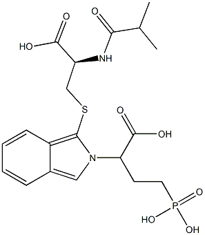 S-[2-(3-Phosphono-1-carboxypropyl)-2H-isoindol-1-yl]-N-isobutyryl-L-cysteine Structural