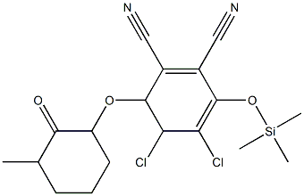 2-[2,3-Dicyano-5,6-dichloro-4-(trimethylsilyloxy)-2,4-cyclohexadienyloxy]-6-methylcyclohexanone