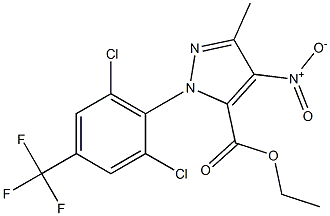 1-[2,6-DICHLORO-4-(TRIFLUOROMETHYL)PHENYL]-3-METHYL-4-NITRO-1H-PYRAZOLE-5-CARBOXYLIC ACID ETHYL ESTER