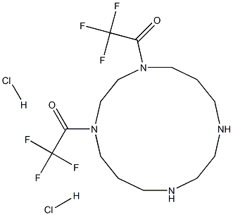 1,1'-(1,4,8,11-tetraazacyclotetradecane-1,4-diyl)bis(2,2,2- trifluoroethan-1-one) dihydrochloride Structural