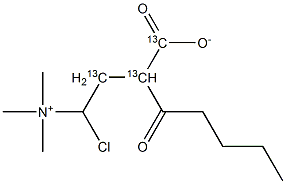 Valeryl-L-carnitine Chloride-13C3 Structural