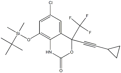 6-Chloro-8-(tert-butyldimethylsilyloxy)-4-(cyclopropylethynyl)-1,4-dihydro-4-(trifluoromethyl)-2H-3,1-benzoxazin-2-one