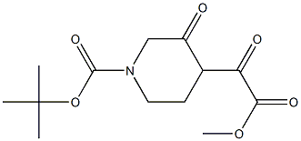 tert-Butyl 4-(2-methoxy-2-oxoacetyl)-3-oxopiperidine-1-carboxylate Structural