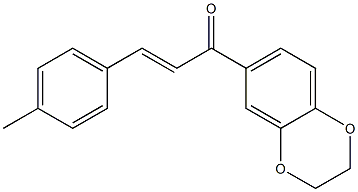 (E)-1-(2,3-dihydrobenzo[b][1,4]dioxin-6-yl)-3-p-tolylprop-2-en-1-one Structural