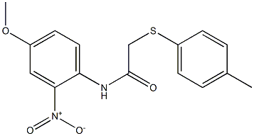 N-(4-methoxy-2-nitrophenyl)-2-[(4-methylphenyl)sulfanyl]acetamide Structural