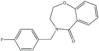 4-(4-fluorobenzyl)-3,4-dihydro-1,4-benzoxazepin-5(2H)-one Structural