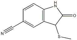 3-(methylthio)-2-oxoindoline-5-carbonitrile Structural