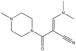 (E)-3-(dimethylamino)-2-[(4-methylpiperazino)carbonyl]-2-propenenitrile Structural