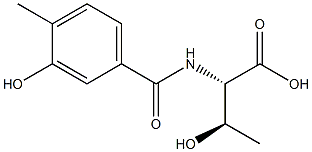 (2S,3R)-3-hydroxy-2-[(3-hydroxy-4-methylbenzoyl)amino]butanoic acid Structural