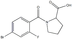 1-(4-bromo-2-fluorobenzoyl)pyrrolidine-2-carboxylic acid