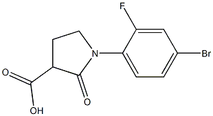 1-(4-bromo-2-fluorophenyl)-2-oxopyrrolidine-3-carboxylic acid Structural