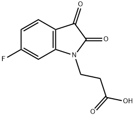 3-(6-fluoro-2,3-dioxo-2,3-dihydro-1H-indol-1-yl)propanoic acid Structural