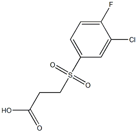 3-[(3-chloro-4-fluorophenyl)sulfonyl]propanoic acid Structural