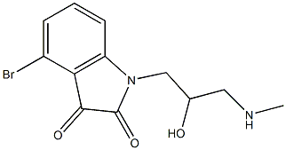 4-bromo-1-[2-hydroxy-3-(methylamino)propyl]-2,3-dihydro-1H-indole-2,3-dione Structural