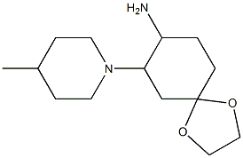 7-(4-methylpiperidin-1-yl)-1,4-dioxaspiro[4.5]dec-8-ylamine