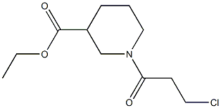 ethyl 1-(3-chloropropanoyl)piperidine-3-carboxylate Structural