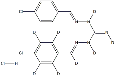 1,3-Bis[(4-chlorobenzylidene)amino]guanidine-d8  monohydrochloride Structural