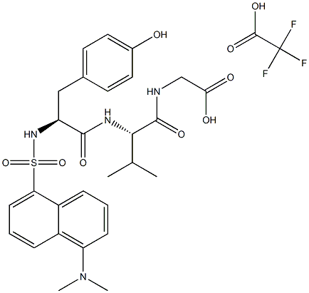Dansyl-L-tyrosyl-L-valyl-glycine  trifluoroacetate  salt Structural