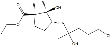 (1R,2S,3S)-2-Hydroxy-3-(5-chloro-2-hydroxy-2-methylpentyl)-1,2-dimethylcyclopentane-1-carboxylic acid ethyl ester