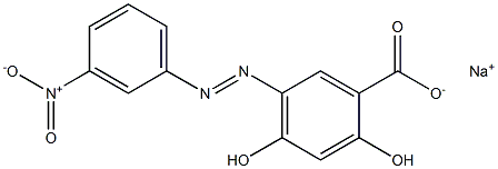 2,4-Dihydroxy-5-[(3-nitrophenyl)azo]benzoic acid sodium salt Structural