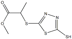 2-(5-Mercapto-1,3,4-thiadiazol-2-ylthio)propionic acid methyl ester Structural