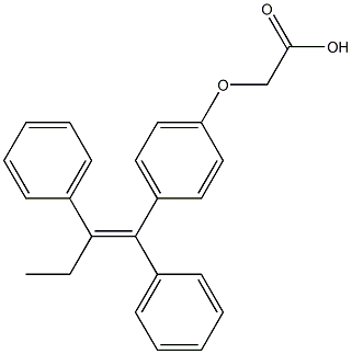 Z-[4-(1,2-Diphenyl-1-butenyl)phenoxy]acetic Acid Structural