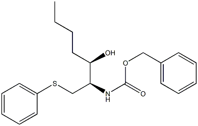 Benzyl ((2R,3R)-3-Hydroxy-1-(phenylthio)heptan-2-yl)carbamate Structural