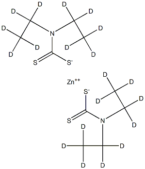 Zinc(II) Diethyldithiocarbamate-d20 Structural