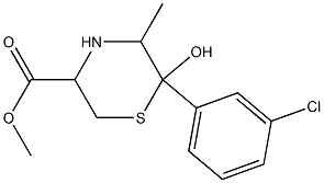 Methyl 6-(3-Chlorophenyl)-6-hydroxy-5-methylthiomorpholine-3-carboxylate Structural