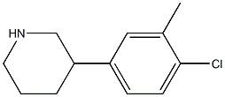 3-(4-chloro-3-methylphenyl)piperidine Structural