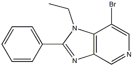 7-bromo-1-ethyl-2-phenyl-1H-imidazo[4,5-c]pyridine Structural